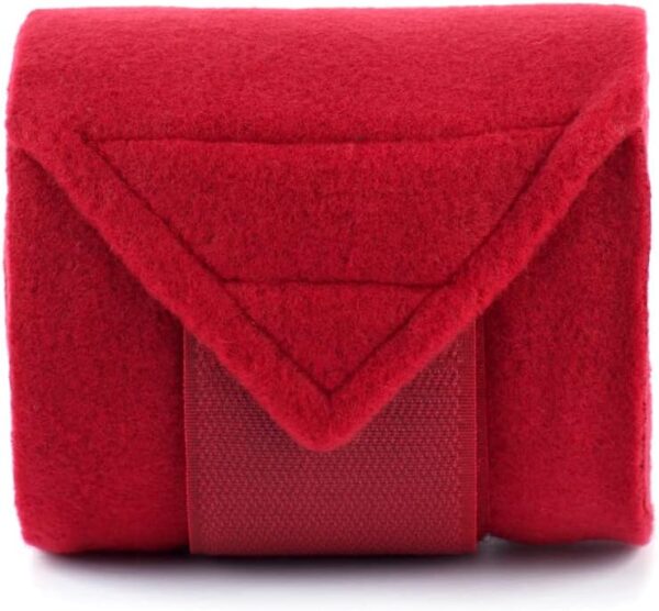 Horse Polo Wraps 2.5m Soft Fleece Polo Wraps Equestrian Leg Bandage Wrap Set of 4 Packs (Red - 2.5m) - Image 2